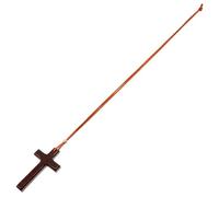 JEWEDECO Wooden Cross Pendant for Car Rear View Mirror Hanging, Versatile Accessory with Brown Wood and Thread Material, Minimalist Stylish Charm for Car Interior Decor and Home Decoration