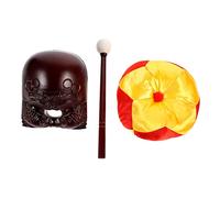 JEWEDECO Wooden Fish for Chanting Supply for Buddhist Hall Meditation Crafted As Sutra Reciting Tool for Spiritual Decor Scenarios