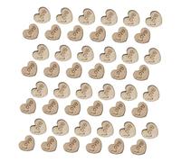 JEWEDECO Wooden Heart Guest Book 100pcs Rustic Wedding Decorations for Fall Wedding and Country Style Decor