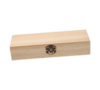 JEWEDECO Wooden Pencil Storage Box Practical Organizer for Pens Pencils and Art Supplies for Students and Office Use Design for Creative Projects