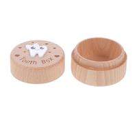 JEWEDECO Wooden Tooth Keepsake Box for Cute Multipurpose Holder for Lost Teeth and Hair Storage Childhood Memory Organizer for Boys