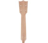 JEWEDECO Wooden Ukulele Neck Blank Beige DIY Guitar Ukulele Neck Head with Finger Plate Handwork for Parents and Children at Home