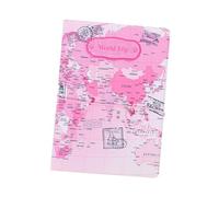 JEWEDECO World Map PU Passport Cover Lightweight Travel Document Holder Boarding Pass Case Travel Accessory for Organized Trips