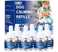 Jeweeio 6 Pack Dog Calming Pheromone Diffuser Refills, Relief Anxiety, Storm Stress & Indoor Behavior Support, 180 Day Long Lasting Refill, Natural Odorless Safe Formula