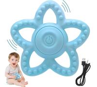 Jeweeio Vibrating Teething Toys for Baby, Sensory Chew Toy for Autistic Children, Sensory Baby Teethers 0-6 Months 6-12 Months, Autism Sensory Equipment Easy to Grip (Blue)