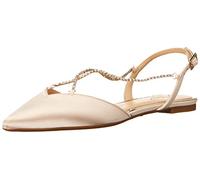 Jewel Badgley Mischka Women's Alanna Ballet Flat, Champagne, 5 UK