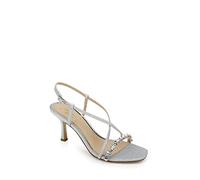 Jewel Badgley Mischka Women's Alexis Heeled Sandal, Silver, 6 UK