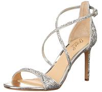 Jewel Badgley Mischka Women's Dimitra Heeled Sandal, Silver Glitter, 5 UK