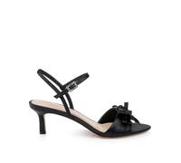 Jewel Badgley Mischka Women's Floribeth Heeled Sandal, Black Satin, 8 UK