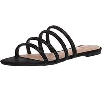 Jewel Badgley Mischka Women's Nigella Slide Sandal, Black Microsuede, 5.5 Medium US