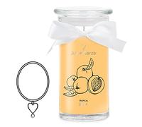 'Jewel Candle, Tropical Peach Scented Candle With Silver Jewellery Surprise (Necklace + Pendant) Worth Up To 250 & # x20AC;