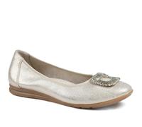 Jewel Detail Slip On Comfort Pumps - Gold Size 8