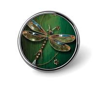 Jewel Dragonfly Badge Holder Exquisite Round Badge with Picture Pin DIY Button Badges Personalized Metal Button Pin Fashion Brooch Crafts Gifts Clothes Decorative Pins