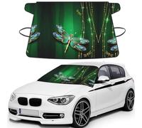 Jewel Dragonfly Print Car Windshield Snow Cover, Windshield Cover For Ice And Snow Automotive Accessories