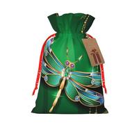 Jewel Dragonfly Print Drawstring Bags Burlap Gifts Bag With Drawstring Gift Bags For Wedding/Party/Festival/Storage