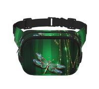 Jewel Dragonfly Print Stylish and Practical Waist Bag,Adjustable,Perfect for Travel,and Outdoor Activities