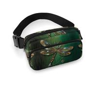 Jewel Dragonfly Printed Fanny Pack Fanny Packs for Women Men,Crossbody Bag Large Chest Bag with Adjustable Strap for Outdoors Workout Traveling Casual Running, Jewel Dragonfly, 20x13cm