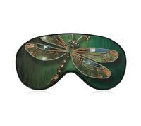 Jewel Dragonfly Sleep Mask for Women Men, Soft Eye Mask with Adjustable Strap for Sleeping, Light Blocking Travel Blindfold for Nap Comfortable Eye Cover for Home Office