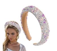 Jewel Headband, Wide Headbands, Rhinestone Headband for Women Girls, Costume Accessory for Daily Wear