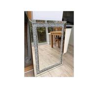 Jewel Mirror Diamante Crystal Square 90X65Cm