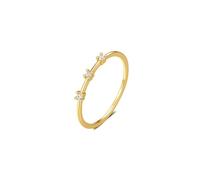 Jewel Ring Vintage Wedding Band White Gold 14K Au585 Size T 1/2 Stackable for Aunt Classic