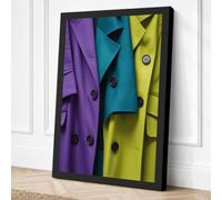 Jewel Tone Tailoring Modern Canvas Wall Art Print 24x16 Inch (61 x 41 cm)