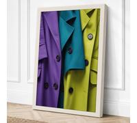 Jewel Tone Tailoring Modern Canvas Wall Art Print 24x16 Inch (61 x 41 cm)