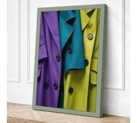 Jewel Tone Tailoring Modern Canvas Wall Art Print 24x16 Inch (61 x 41 cm)