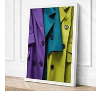 Jewel Tone Tailoring Modern Canvas Wall Art Print 24x16 Inch (61 x 41 cm)