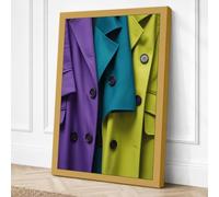 Jewel Tone Tailoring Modern Canvas Wall Art Print 30x20 Inch (76 x 51 cm)