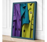 Jewel Tone Tailoring Modern Canvas Wall Art Print 36x24 Inch (91 x 61 cm)
