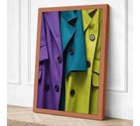 Jewel Tone Tailoring Modern Canvas Wall Art Print 36x24 Inch (91 x 61 cm)