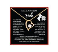 Jewelayer Collar Para el Amor de Mi Vida, Regalo de Aniversario para Pareja | Regalo de Cumpleaños para Mujer, Collares Elegantes, Feliz Aniversario Mi Amor, detalle para celebrar momentos juntos