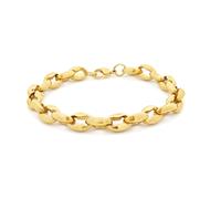 Jewelco London 14k Gold-Plated Stainless Steel Chain Bracelet 8" 20cm - STB0007GP
