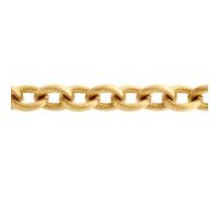 Jewelco London 14k Gold-Plated Stainless Steel Chain Necklace 18" 45cm - STN0001GP