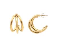 Jewelco London 14k Gold-Plated Stainless Steel Drop Earrings - STE0003GP