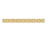 Jewelco London 14k Gold-plated Sterling Silver 7.5mm Gauge Byzantine Bracelet - 7.5 inch 19cm - 7.5 inch