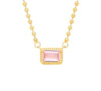 Jewelco London 18K Gold Plated CZ Apricot Nano Pendant Necklace