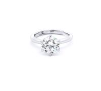 Jewelco London 925 Sterling Silver Solitaire CZ Adjustable Proposal Ring - 8mm (2ct Look)