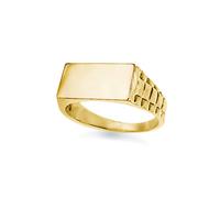 Jewelco London 9ct Gold Engravable Presidential Initial Blank Plate Signet Ring - JIR005 | Size: Y Jewelco London Gold Y
