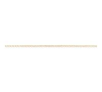 Jewelco London 9ct Light Yellow Gold Quality Oval Belcher Pendant Chain Necklace - 1.4mm gauge - CNNR02344