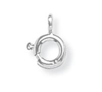 Jewelco London 9ct White Gold Bolt Spring Ring Clasp Finding - Pack of 16 pieces