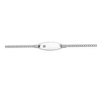 Jewelco London 9ct White Gold Diamond ID Identity Bracelet 5.5"/13.75cm