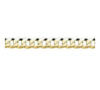Jewelco London Gold Plated Sterling Silver Bevelled Ultra Flat Curb
