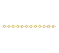 Jewelco London Gold-Plated Sterling Silver Oval Belcher Rolo 2mm Pendant Chain Extender Necklace, 20-24" 50-60cm