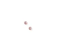Jewelco London Ladies 9ct Pink Rose Gold 3D Round Bead Ball Stud Earrings - 3mm - SENR02503