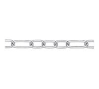 Jewelco London Ladies Rhodium Plated Sterling Silver Chunky Oval Pill Paper Clip Chain Necklace 8mm 20 inch 50cm - GVK440