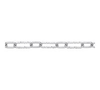 Jewelco London Ladies Rhodium Plated Sterling Silver Hammered Oval Pill Paper Clip Chain Necklace 5mm 20 inch 50cm - GVK436
