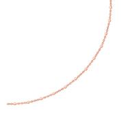 Jewelco London Ladies Rose Gold-Plated Sterling Silver Octagon Prism Bead Chain Choker Collarette Necklace 14 inch - GVCL012R