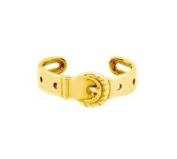 Jewelco London Ladies Solid 9ct Yellow Gold Carved Belt Buckle Open Toe Ring